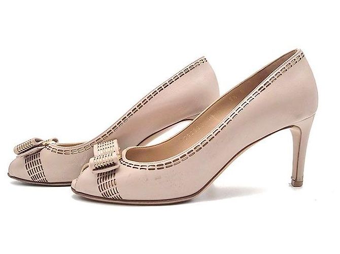 Salvatore Ferragamo Bara Punching Pumps Pink - Ansicht 3