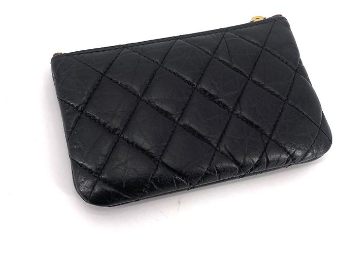 Chanel Vintage Gold Mini Pouch Schwarz - Ansicht 3
