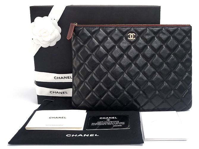 Chanel Clutch Caviar New Medium Black Negro - vista 16