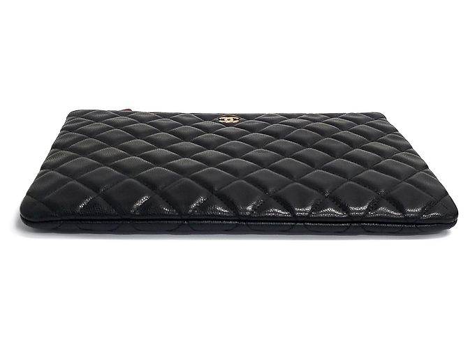Chanel Clutch Caviar New Medium Black Negro - vista 4