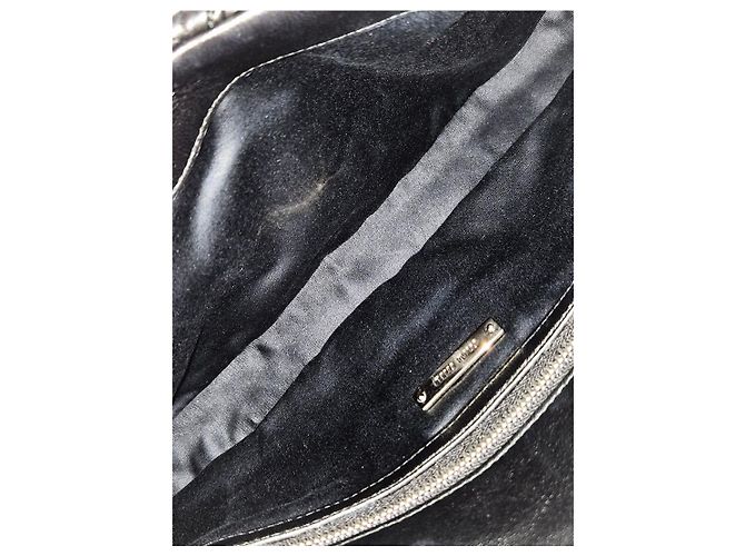 Miu Miu Borsa a tracolla trapuntata Iconic Crystal Cloke Argento - vista 8