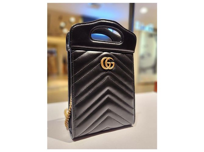 Gucci Borsa a mano e a tracolla Marmont Matelassé Top Handle Multicolore - vista 4