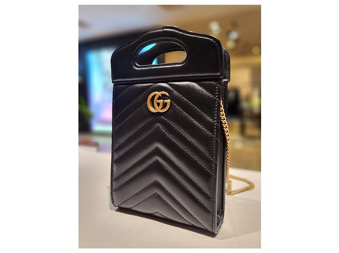 Gucci Borsa a mano e a tracolla Marmont Matelassé Top Handle Multicolore - vista 5