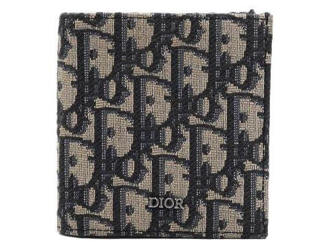 Dior Tarjetero vertical en jacquard Oblique Negro - vista 2