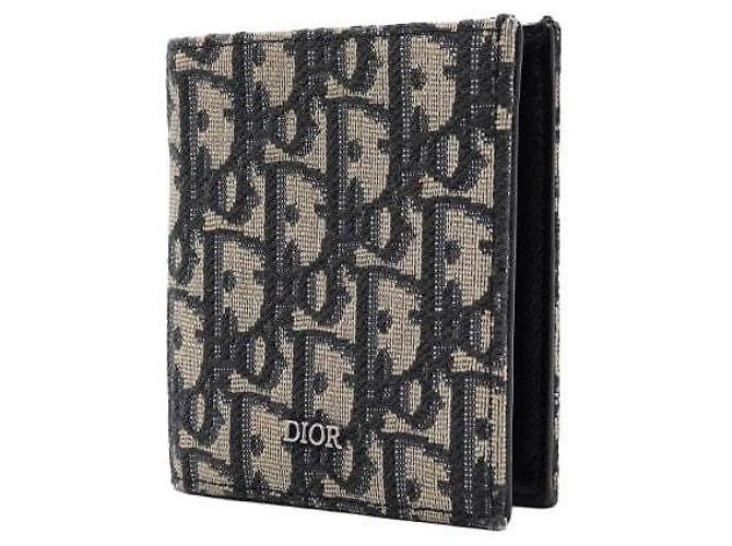 Dior Tarjetero vertical en jacquard Oblique Negro - vista 3