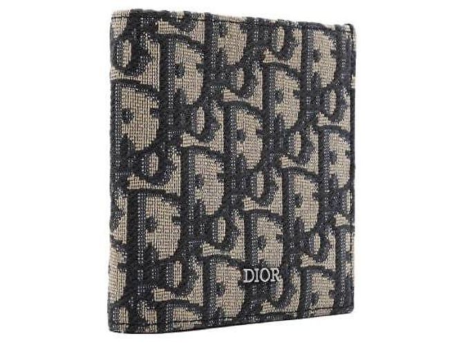 Dior Tarjetero vertical en jacquard Oblique Negro - vista 4