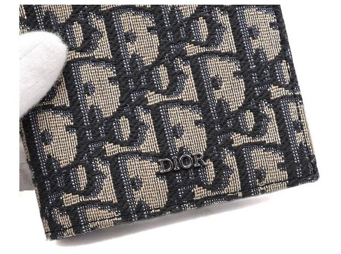 Dior Tarjetero vertical en jacquard Oblique Negro - vista 5