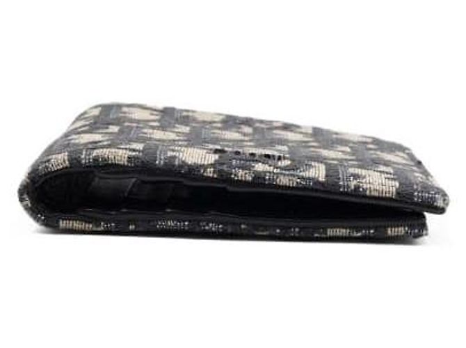 Dior Tarjetero vertical en jacquard Oblique Negro - vista 7