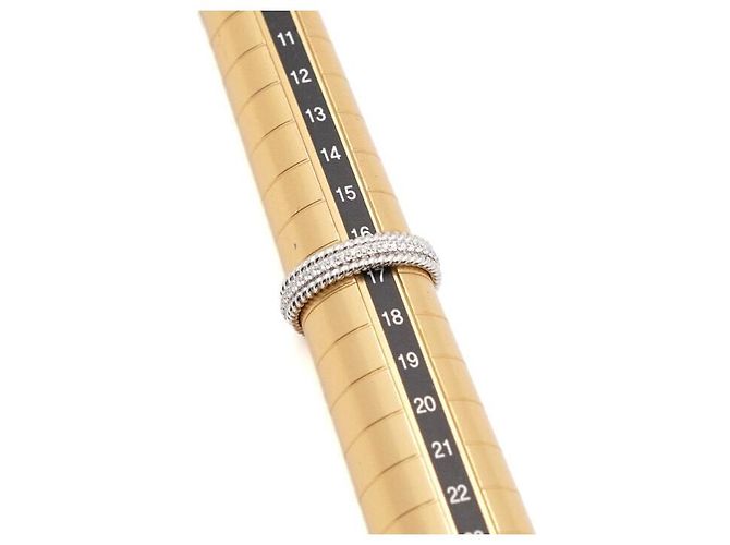 Tiffany & Co Zwei-Reifen-Platin-Diamant-Seilring Silber - Ansicht 4