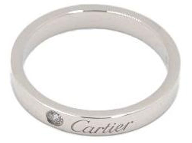 Cartier Anello nuziale in platino e diamante - vista 2