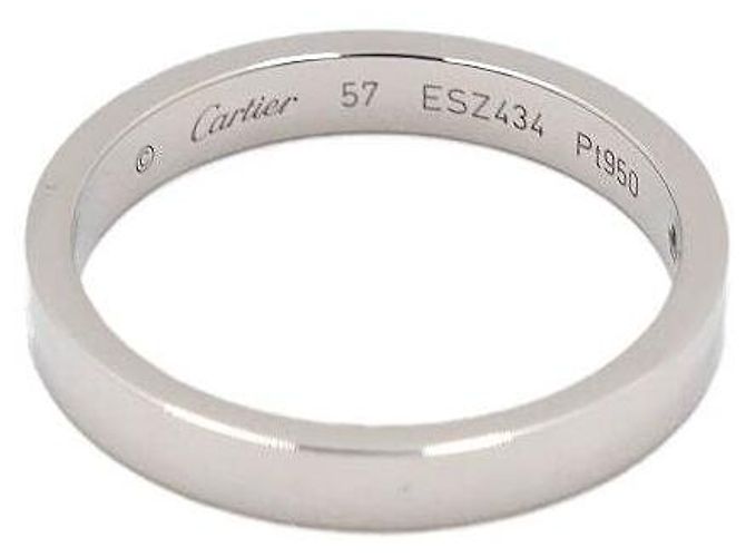 Cartier Anello nuziale in platino e diamante - vista 4