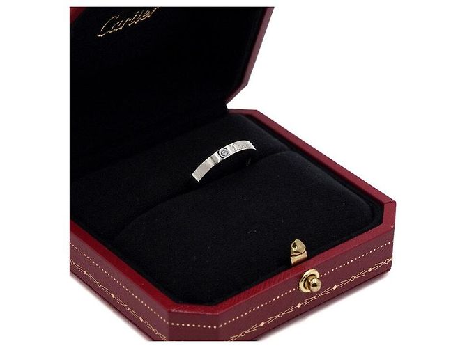 Cartier Anello nuziale in platino e diamante - vista 6