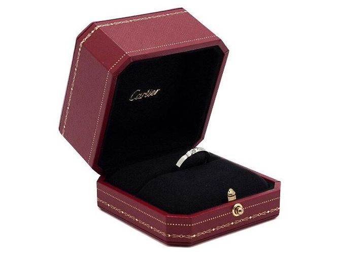 Cartier Anello nuziale in platino e diamante - vista 7