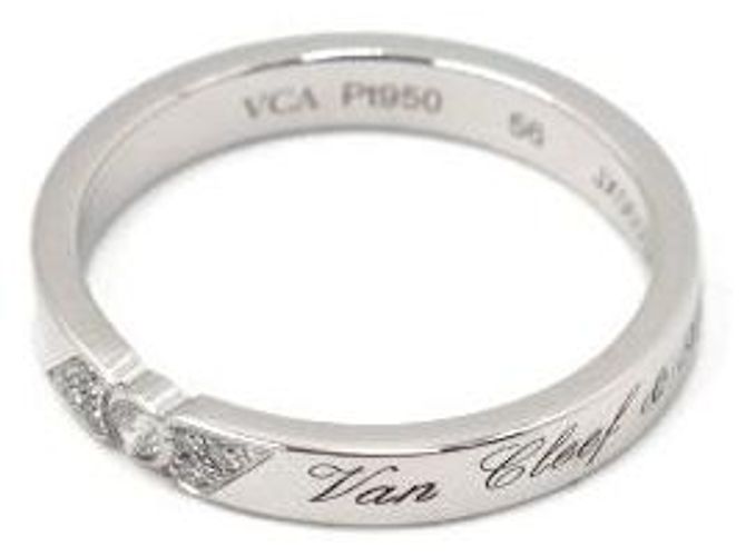 Van Cleef & Arpels Platinum Taille d'Épaule Signature Étoile Diamantring - Ansicht 2