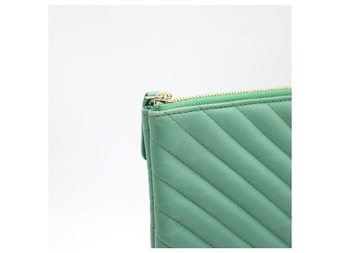 Chanel Clutch Grande Classica in Agnello Chevron - vista 6