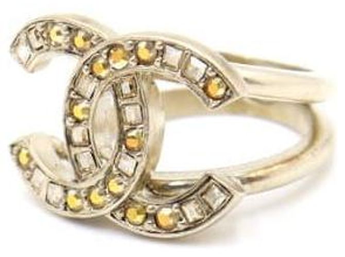 Chanel Crystal CC Logo Ring Größe Season Mehrfarben - Ansicht 2