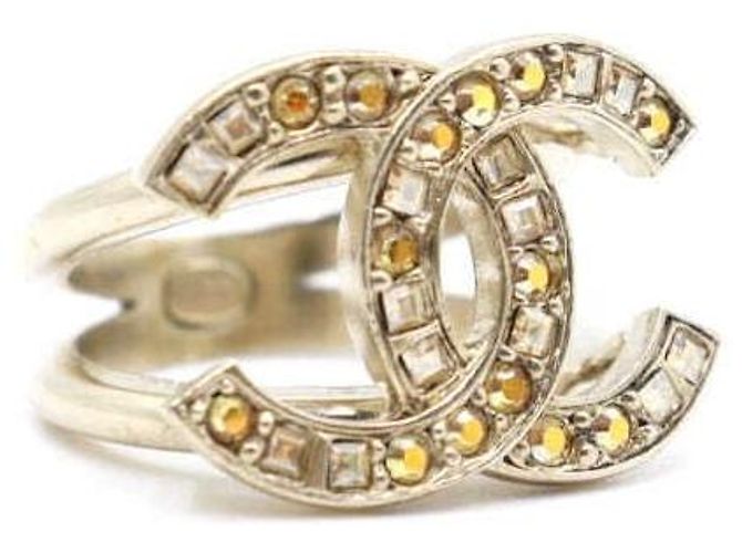 Chanel Crystal CC Logo Ring Größe Season Mehrfarben - Ansicht 3