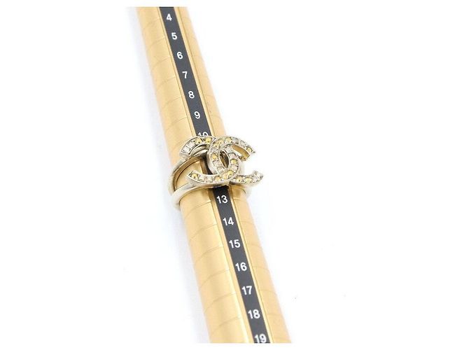 Chanel Crystal CC Logo Ring Größe Season Mehrfarben - Ansicht 6
