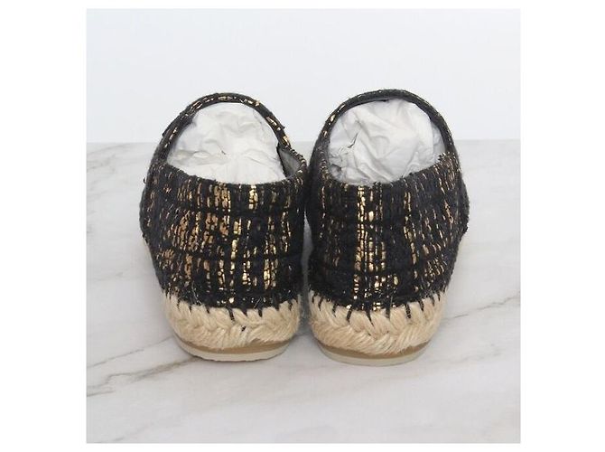 Chanel Mule espadrille in tweed slip-on Nero - vista 6