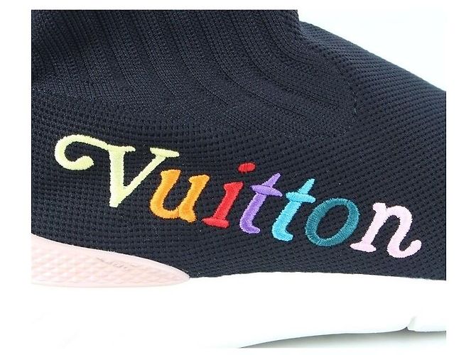 Louis Vuitton Regenbogen-Initialen Strick-Sneaker Schwarz - Ansicht 5