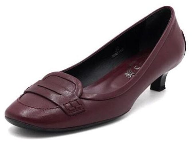 Tod's Décolleté in pelle bordeaux da donna - vista 2
