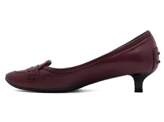 Tod's Décolleté in pelle bordeaux da donna - vista 4