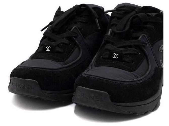 Chanel Sneakers Cruise in scamosciato per donna con logo CC nero - vista 5
