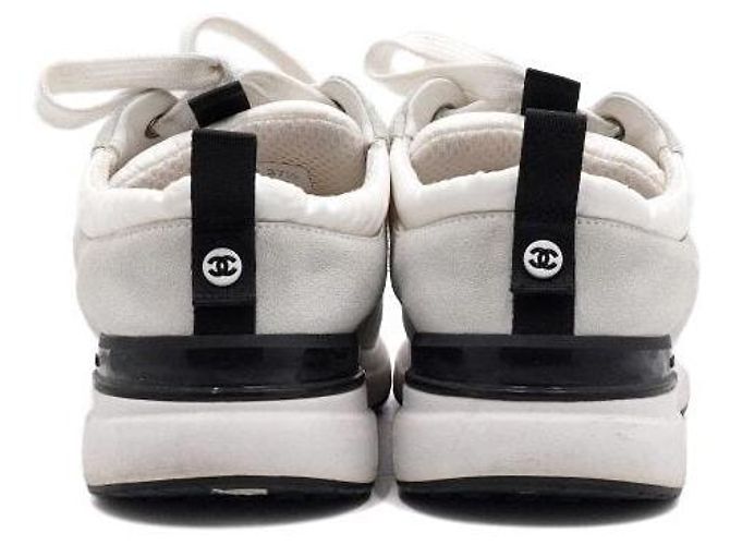 Chanel White Suede Nylon Women's Sneakers - view 9