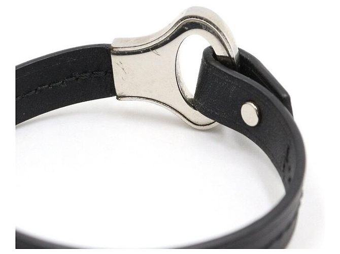 Louis Vuitton Bracciale Archive in pelle nera da uomo Nero - vista 4