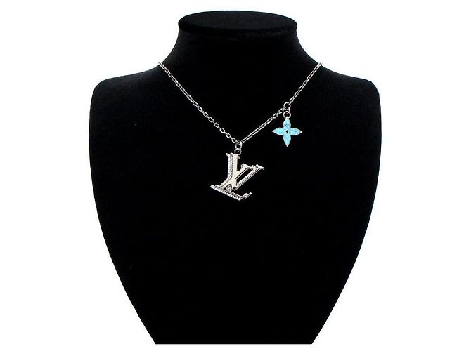 Louis Vuitton Collana INITIALS in Cristallo Turchese Blu - vista 2