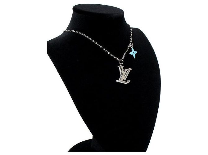 Louis Vuitton Collana INITIALS in Cristallo Turchese Blu - vista 4