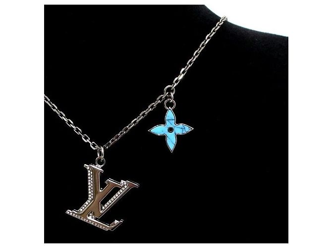 Louis Vuitton Collana INITIALS in Cristallo Turchese Blu - vista 5
