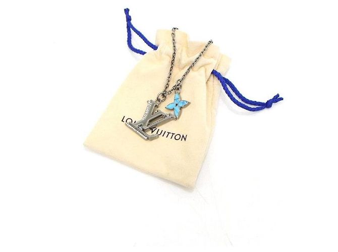 Louis Vuitton Collana INITIALS in Cristallo Turchese Blu - vista 7