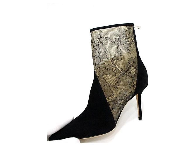 Jimmy Choo Botas de ante negro para mujer - vista 10