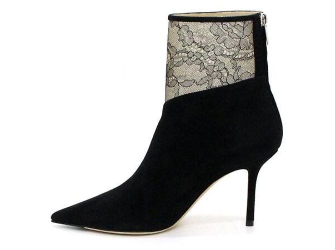 Jimmy Choo Botas de ante negro para mujer - vista 4