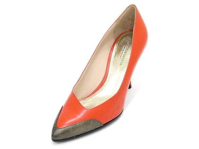 Bottega Veneta Décolleté bicolore in pelle da donna Rosso - vista 2