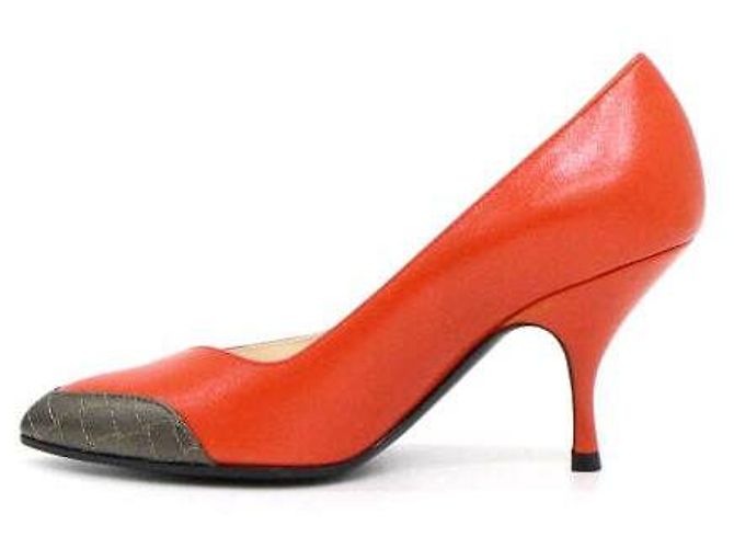 Bottega Veneta Décolleté bicolore in pelle da donna Rosso - vista 4