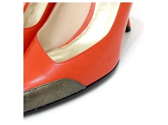 Bottega Veneta Décolleté bicolore in pelle da donna Rosso - vista 7
