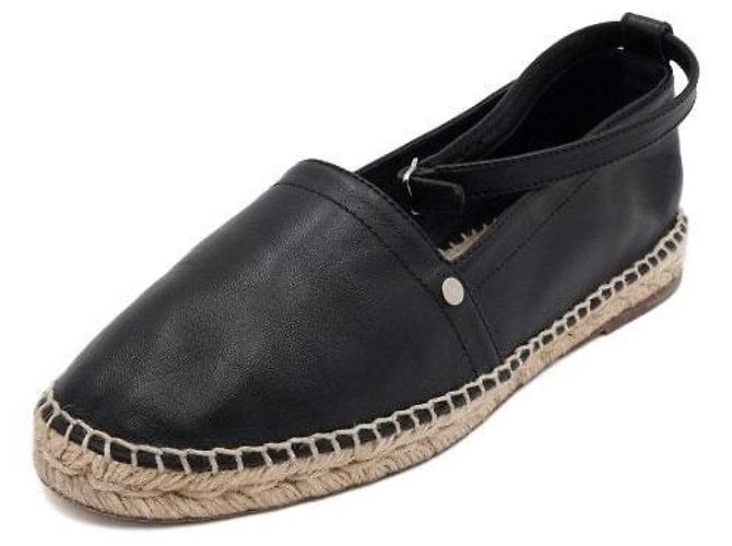 Hermès Sneaker espadrille Malaga in pelle nera da donna Nero - vista 2