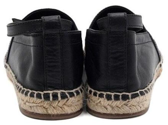 Hermès Sneaker espadrille Malaga in pelle nera da donna Nero - vista 6