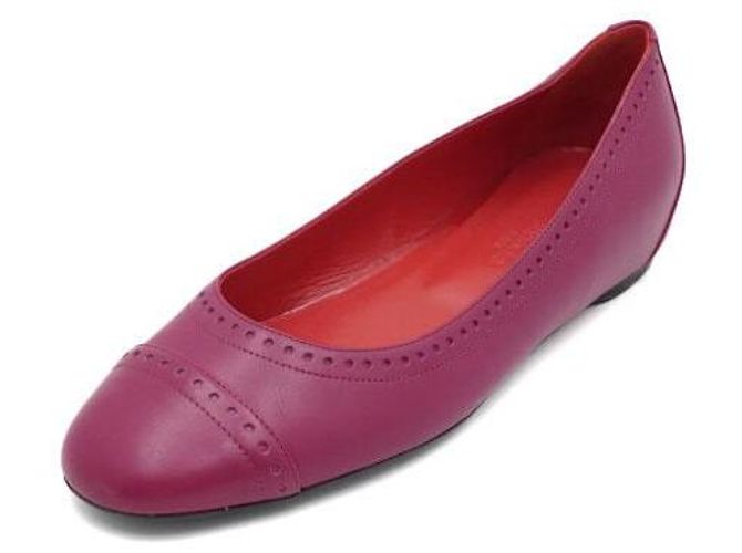 Hermès Ballerine in pelle rosa da donna - vista 2