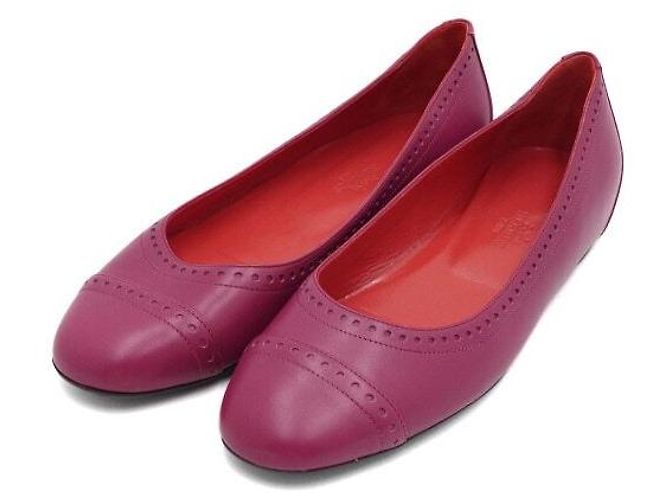 Hermès Ballerine in pelle rosa da donna - vista 3