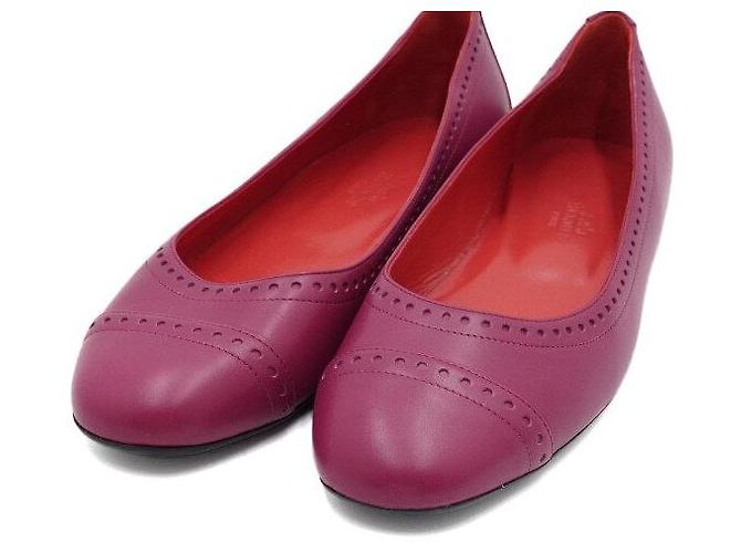 Hermès Ballerine in pelle rosa da donna - vista 5