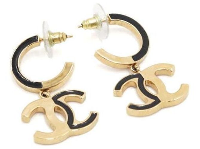 Chanel Orecchini CC Crystal Black White Season Bianco - vista 4