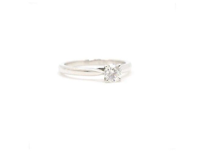 Cartier Platin Solitär Diamant Ehering Größe Silber - Ansicht 3