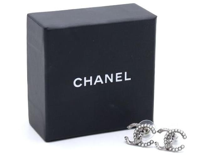 Chanel Orecchini Crystal Pearl CC Logo Marrone - vista 4