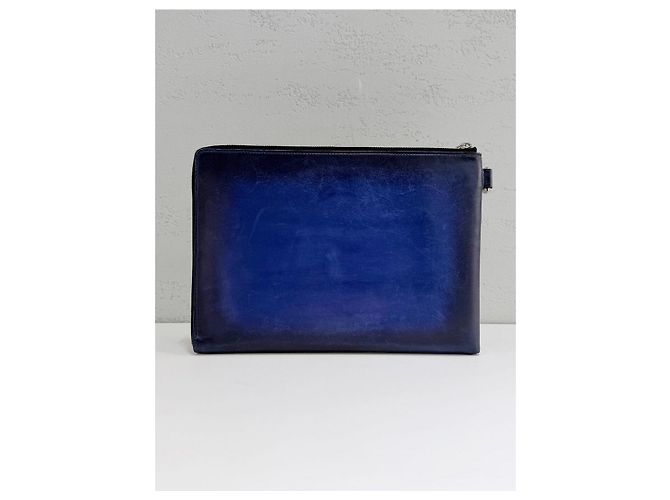 Berluti Clutch Scrito GM Steel Blue - vista 6