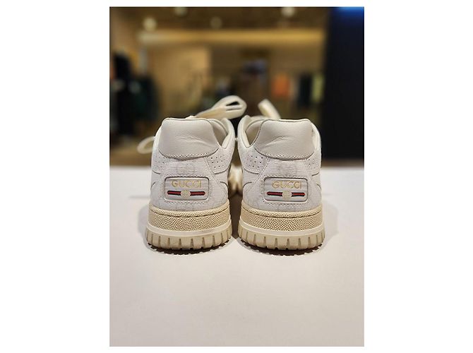 Gucci Weiße Canvas-Sneaker für Damen Größe Mehrfarben - Ansicht 5