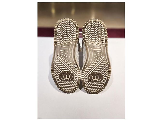 Gucci Weiße Canvas-Sneaker für Damen Größe Mehrfarben - Ansicht 6