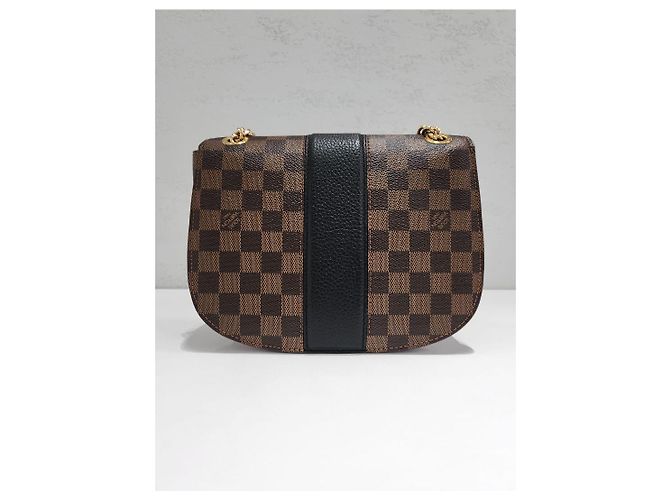 Louis Vuitton Borsa a tracolla Damier Ebene White Argento - vista 6